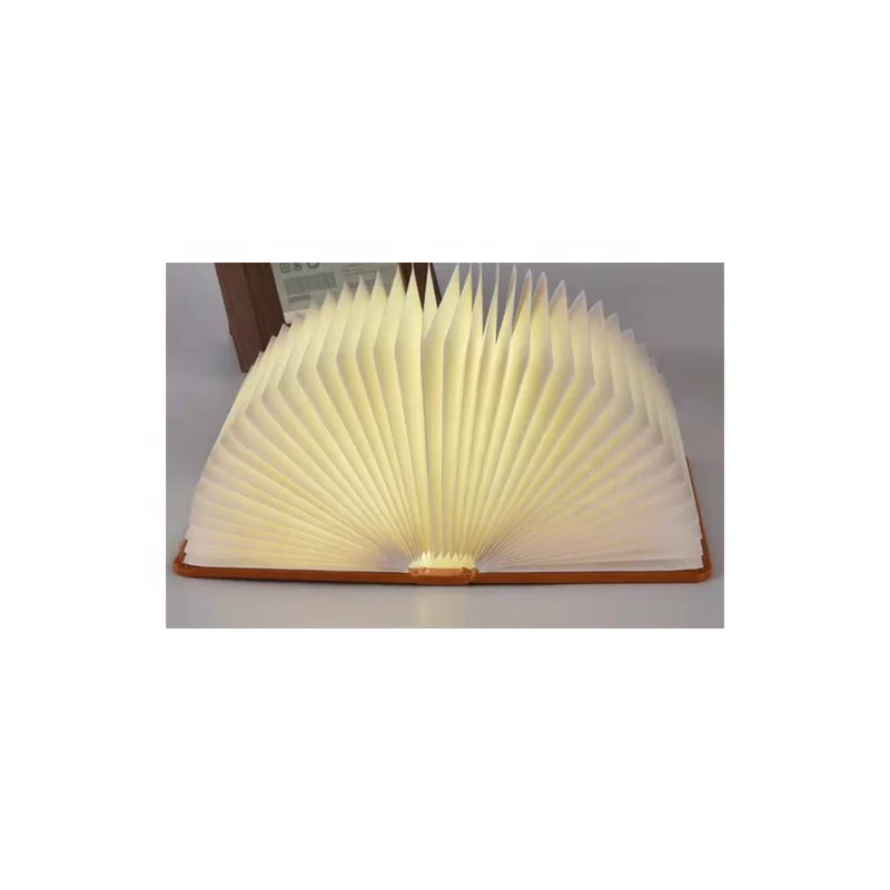 Color-changing USB LED folding book lamp