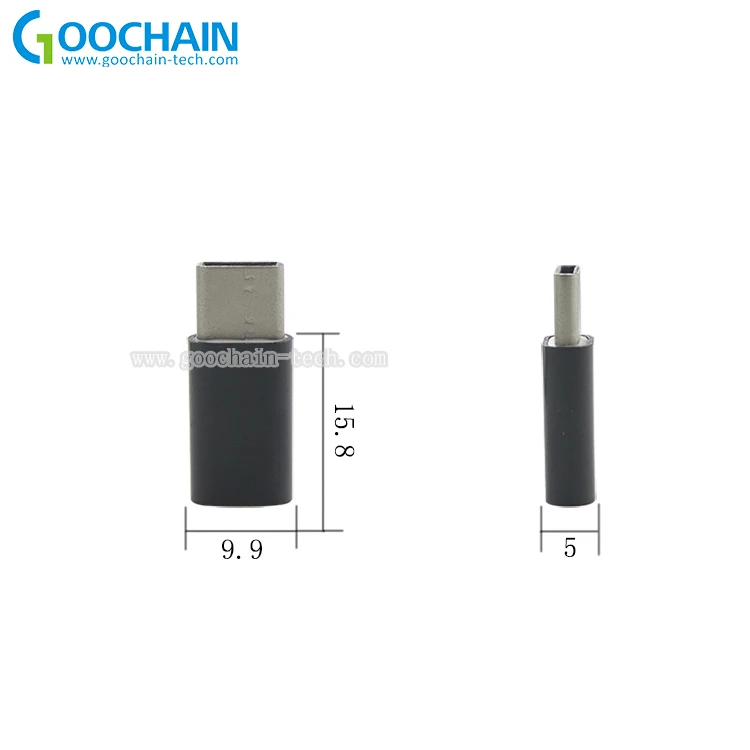 Оптовая продажа Micro USB мама к Type C Male адаптер USB-C кабель Type-c-преобразователь OTG для