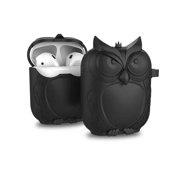 Amazon Hot Selling Durable Shockproof Cute Bird Owl Protective Cover Silicon Wireless Earphone Case For Airpods 1/2/3Case