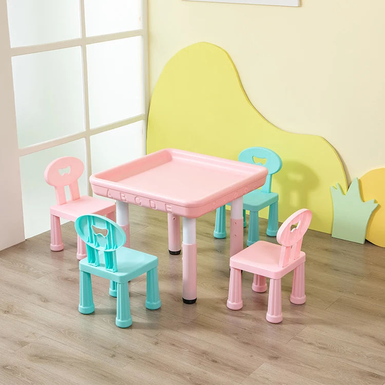 
Kindergarten School Furniture Kids Homework Table And Chair For Children 
