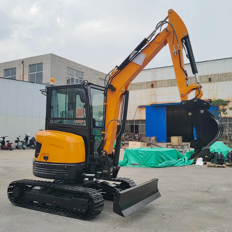 Chinese Freeshipping CE EPA Engine pilot Operation Crawler Excavator Steel Track 2.5Ton 3Ton 3.5Ton Tailless Digger with Cabin