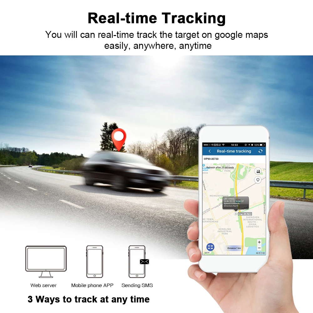 4G OBD II Tracker GPS Locator FDD LTE Real-time MP90 Vehicle GPS Easy Install OBD Plug Connector GPS Tracker Car Free Web APP