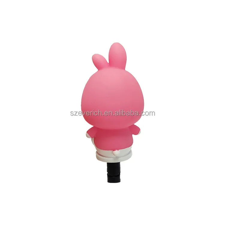 new arrival premium cartoon rubber soft animal bicycle air horn bell rabbit horn for kids bike