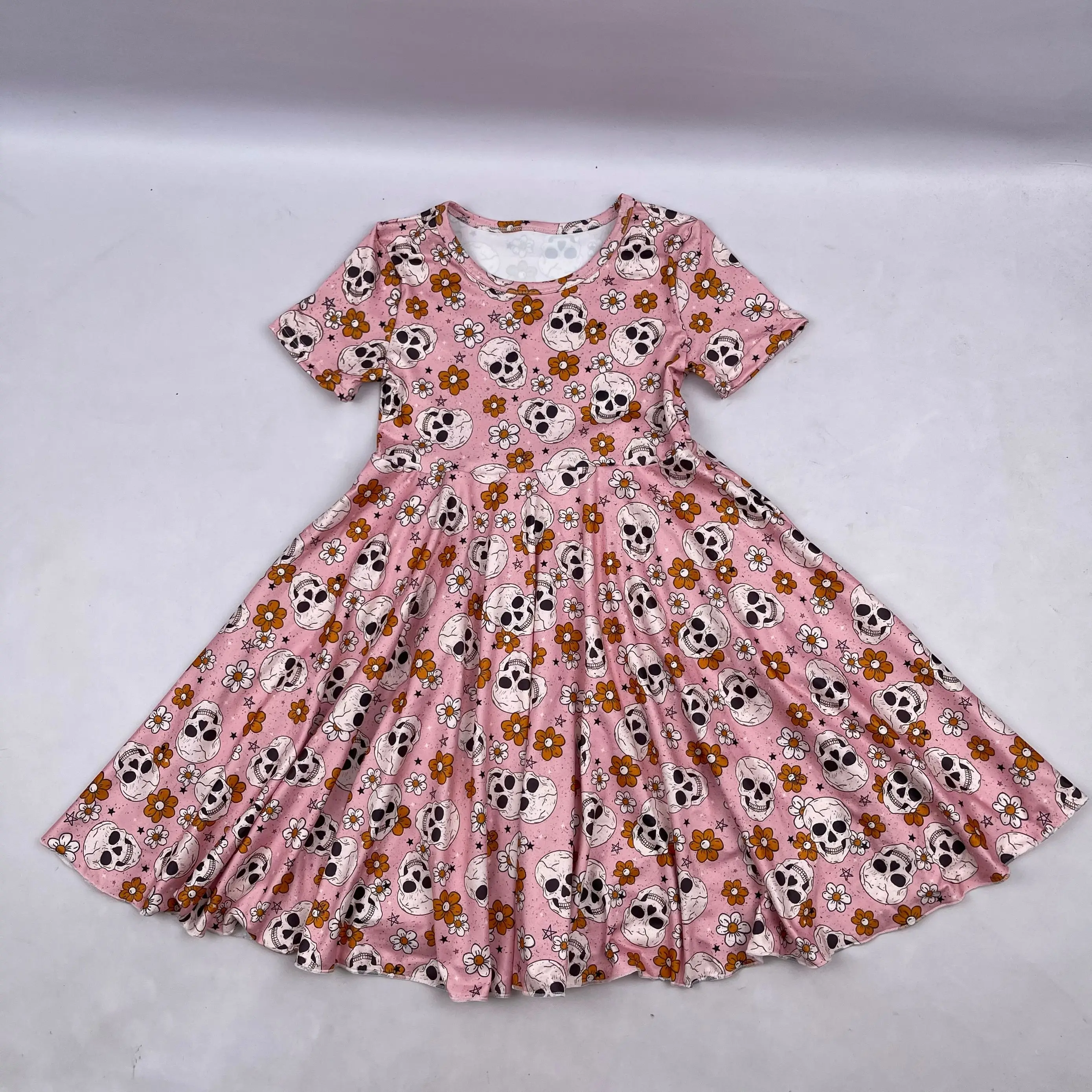 2022 Kids Clothing Girls Halloween Party Dress Baby Toddler pumpkin lantern Twirl Dresses Wholesale Children Dress For Kids