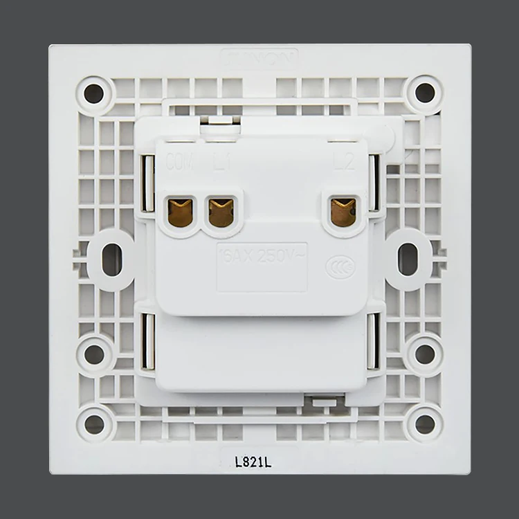 JUNON White 16A  2 Gang 1 Way Light Switch touch switch