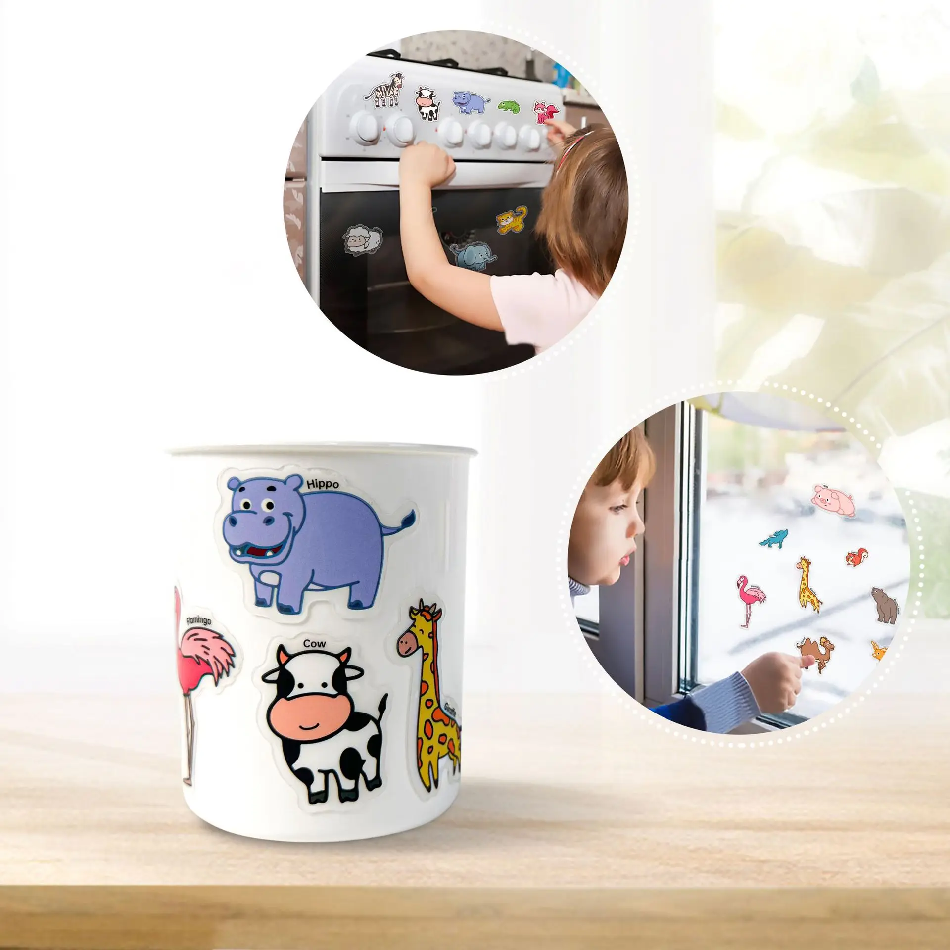 Washable Enlightenment Jelly Quiet Sticker Book  hand-eye coordination Toys Jelly Sticker Books for Toddler