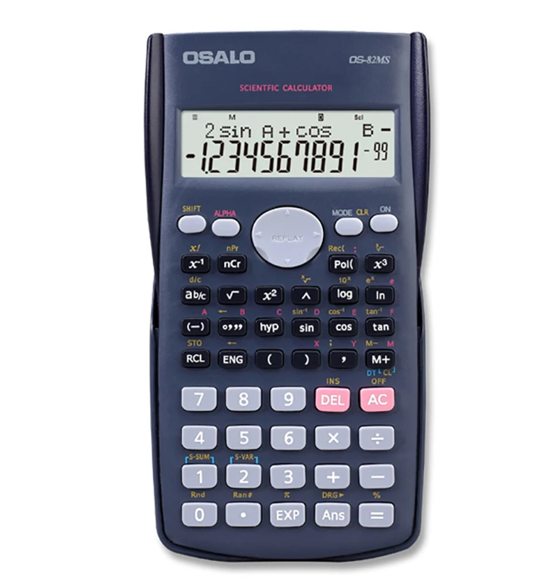 High Quality OS-82MS Scientific Function Calculator With Two Way Power Portable Scientific Calculator for School Examination