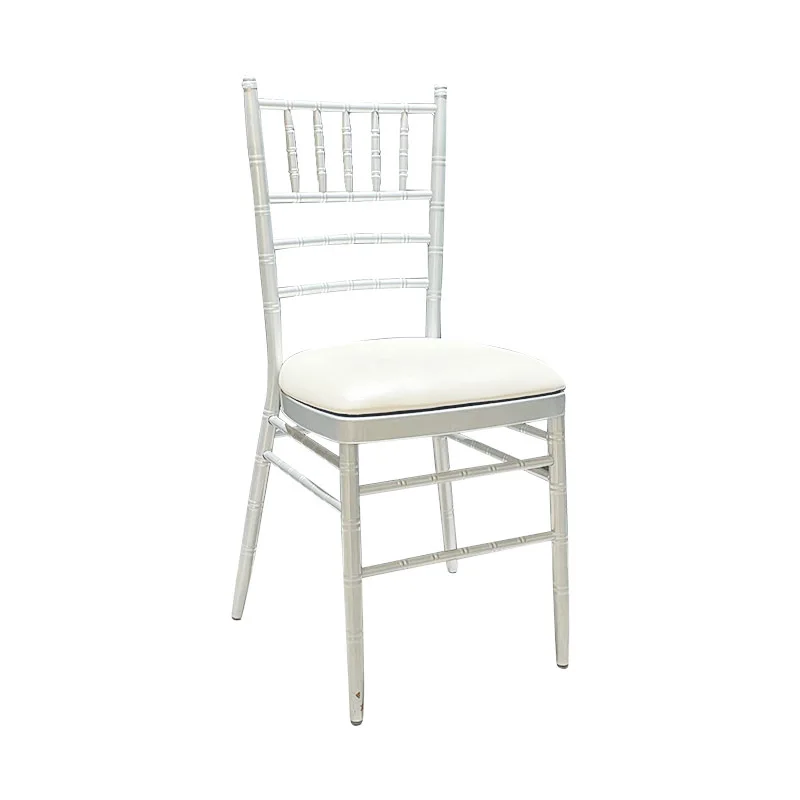 Wholesale Modern Metal Stackable Banquet Wedding and Event Chiavari Chair with Cushion for Bar Living Room