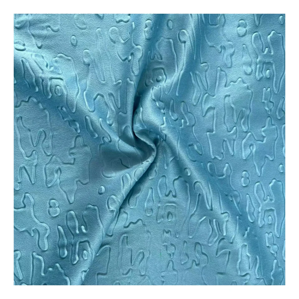 New arrival 75D spandex 100%polyester silk embossed fabric for women dress clothes