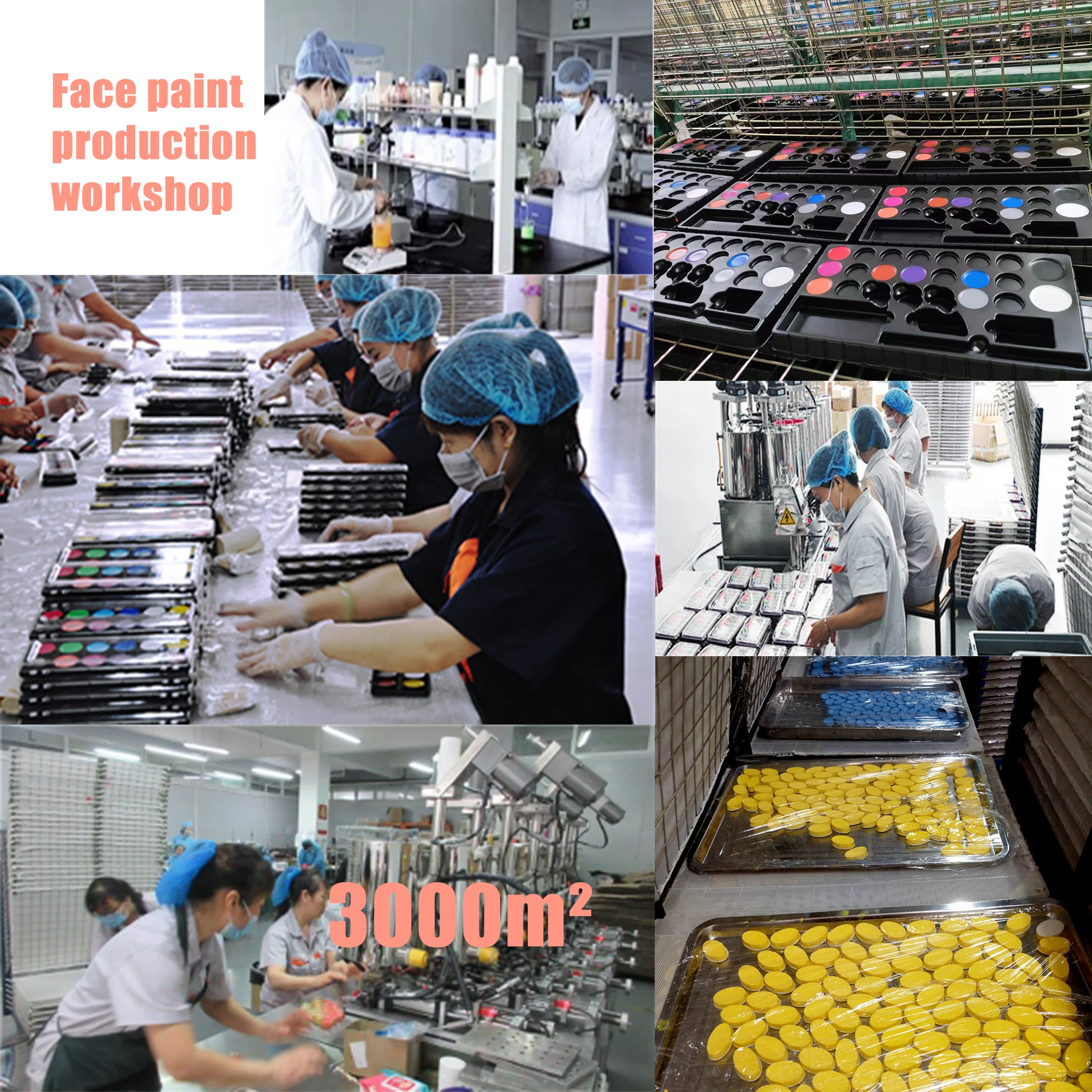 Spot goods 50g rainbow split cake water-soluble pigment custom color halloween makeup  body art Body Painting Supplies