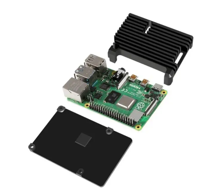  Пользовательский Корпус для Raspberry Pi 4 алюминиевый серебристый зеленый черный корпус металлический
