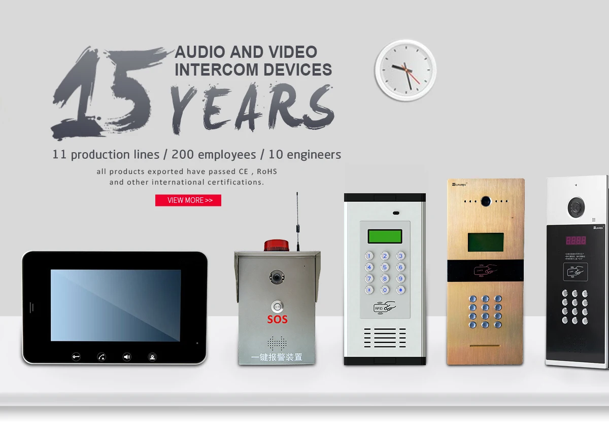 Digital system audio door phone wired audio door intercom system, can unlock by password or ID card