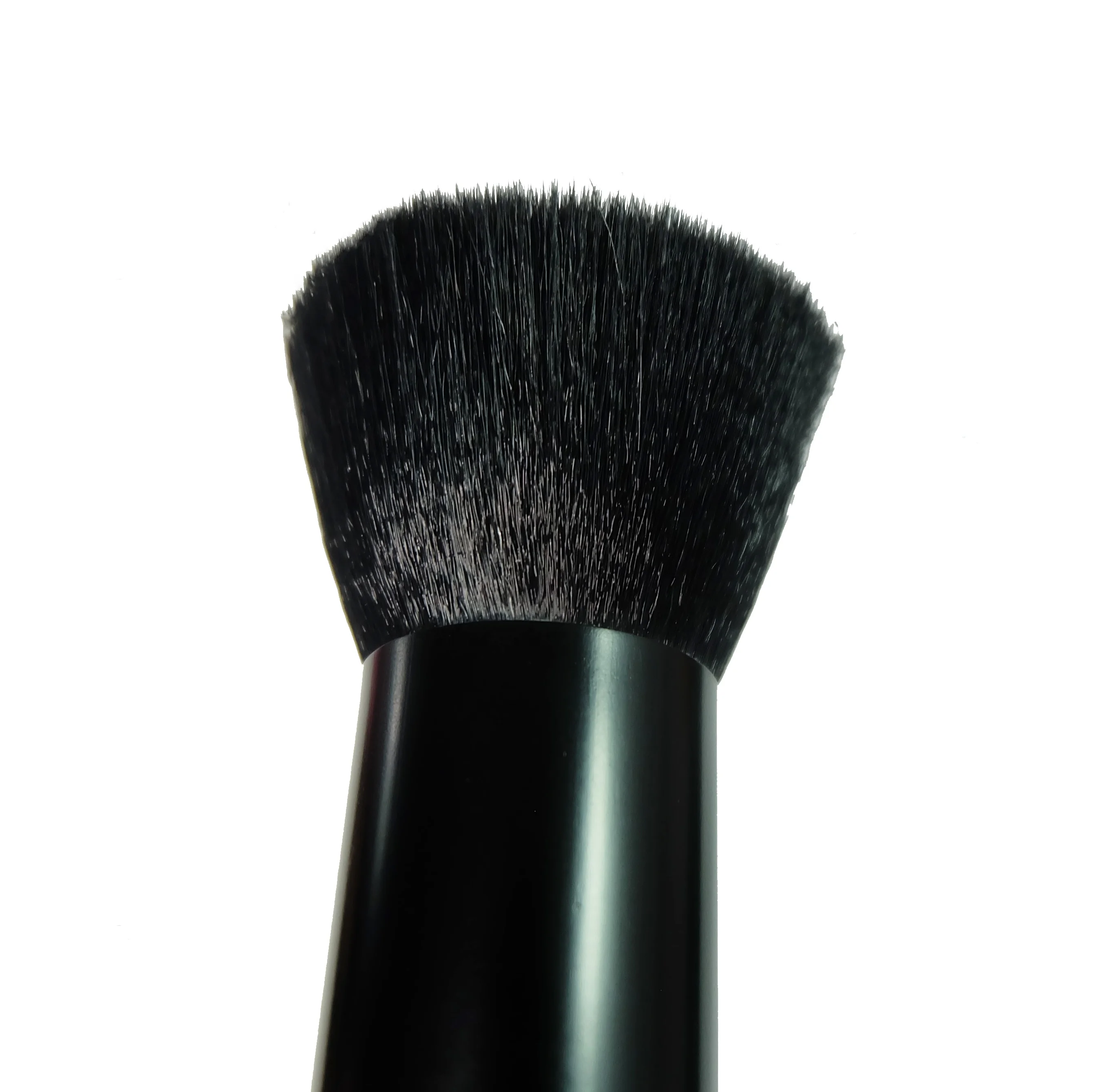 Private Label Synthetic Hair Wooden Facial Brush Single Foundation Cosmetic Brush Flat Top Kabuki Makeup Brush