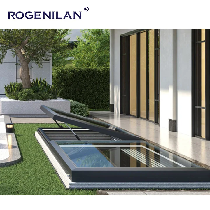 Factory Price Custom Hung Window Electric Reflective Glass Hurricane Aluminum Proof Roof Top Skylights