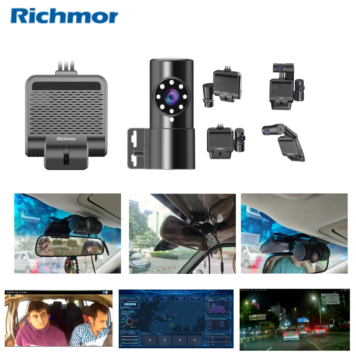 H.265 4G GPS WIFI speaker MIC Transformer AI dashcam nine shapes ADAS AND DSM optional