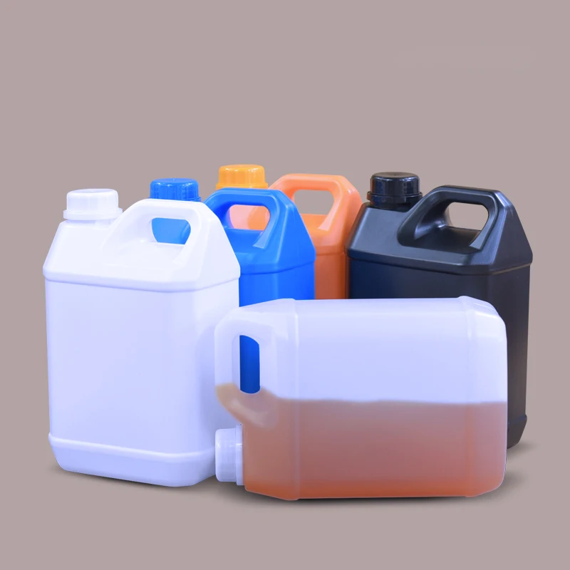 HDPE Plastic Black Square Bottle F-style Jug, 2500ML