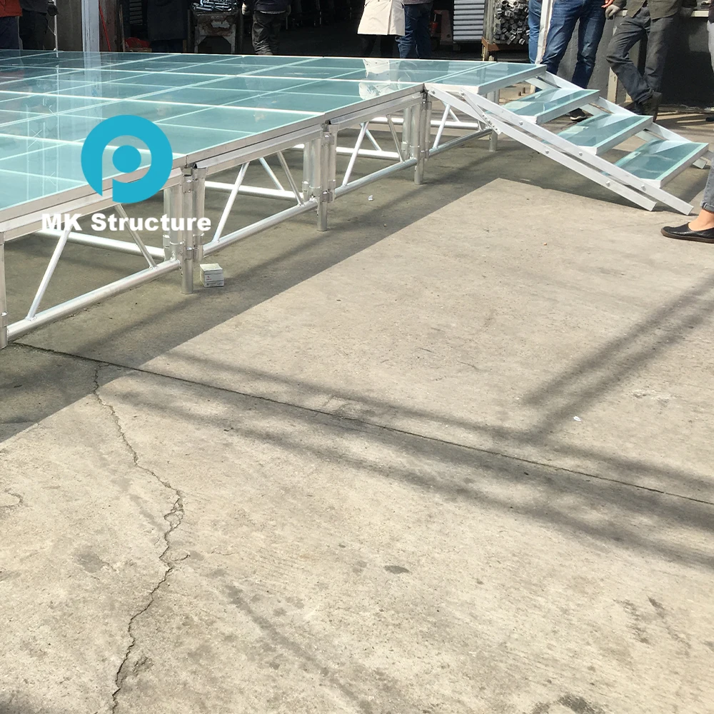 Transparent Glass Stage/ Acrylic Stage Platform/ Wedding Concert Dance Floor Used For Banquet Swimming Pool