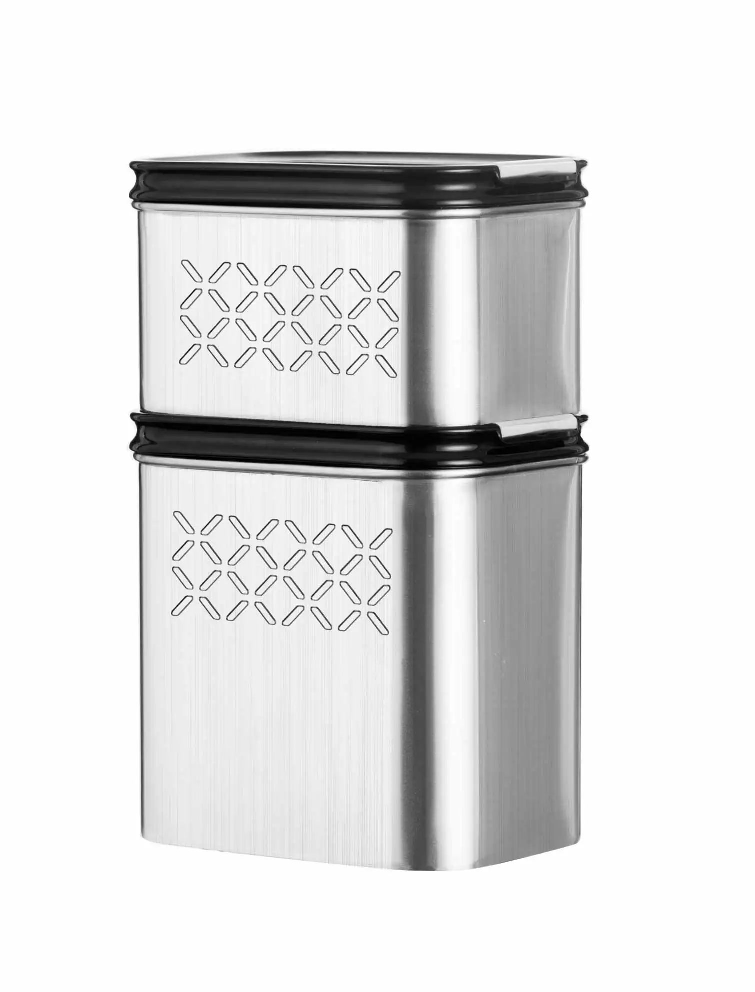 unique stackable metal kitchen pantry organizers stainless steel food cereal coffee tea storage jar containers boxes with lid