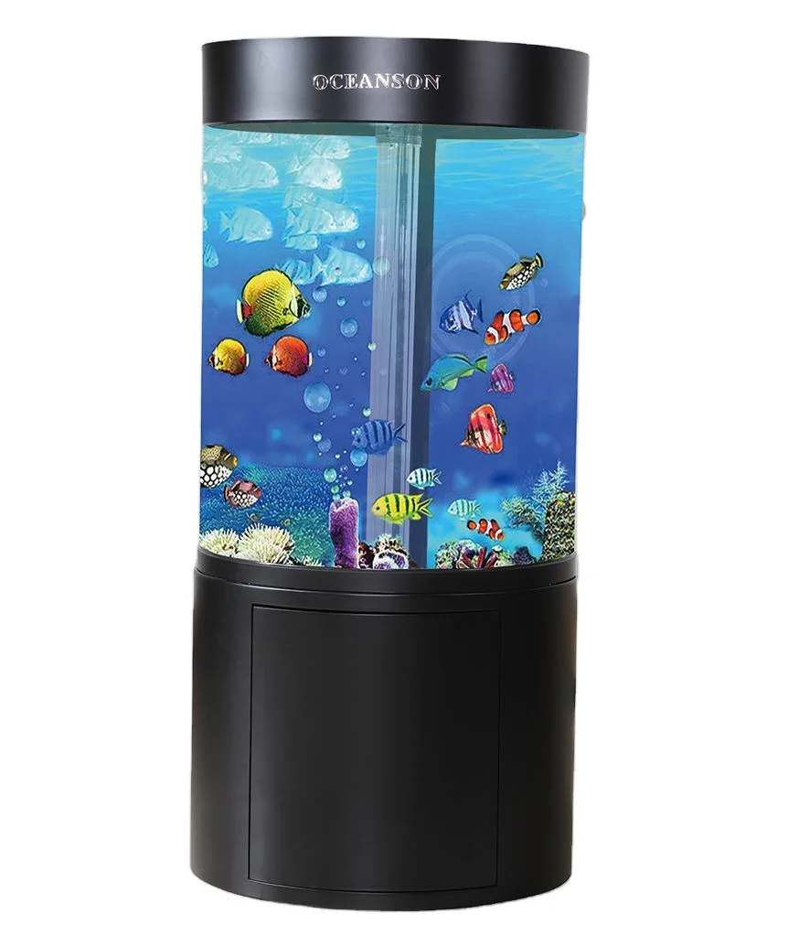 Oceanson цилиндр изгиба стекла круглый аквариум