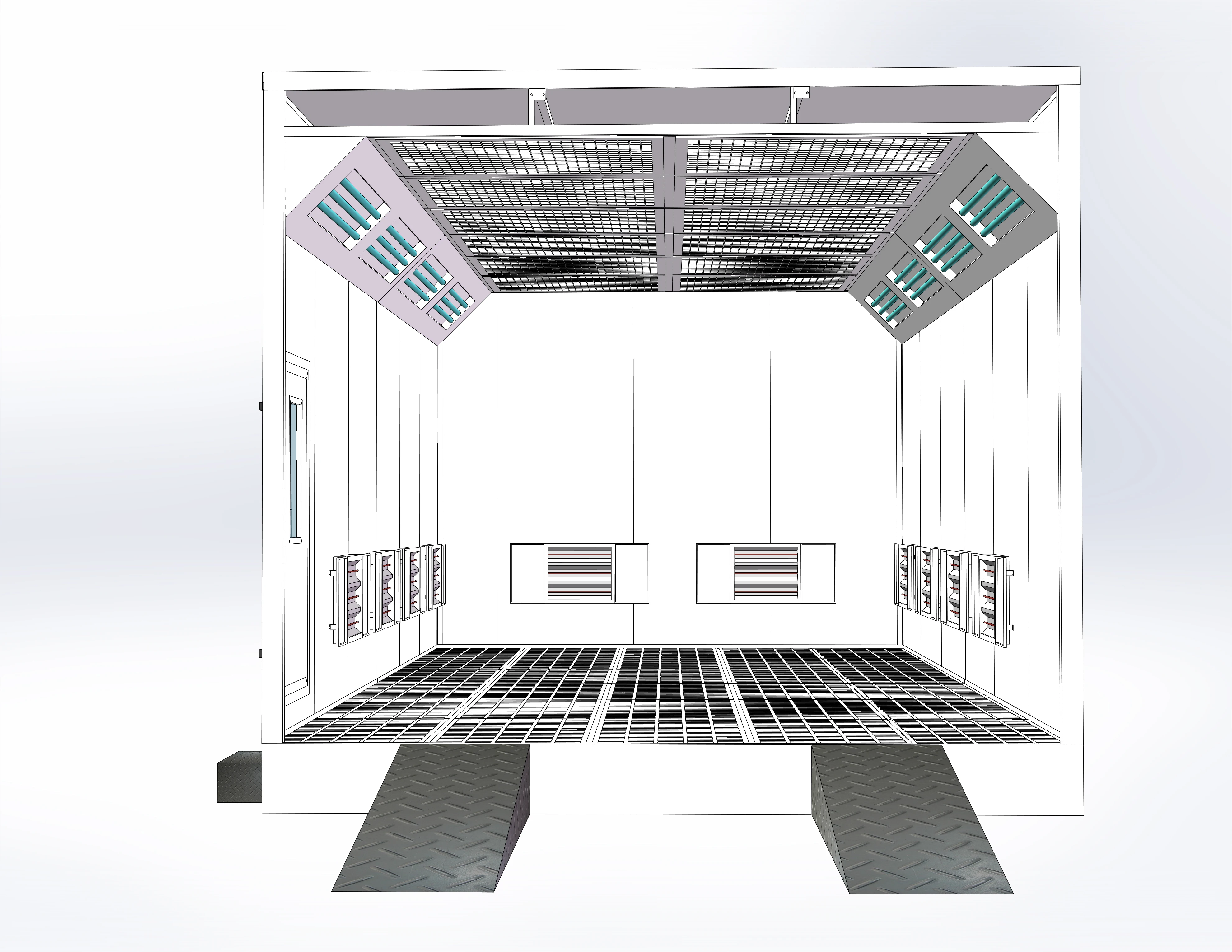 CE Approved Phillippine Infrared Heater Automotive Paint Spray Booth