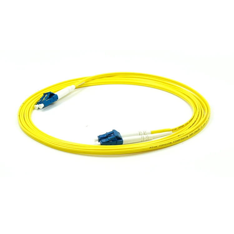Factory price LC/UPC-LC/UPC Duplex 2.0mm 9/125 singlemode 3M PVC yellow patch cord