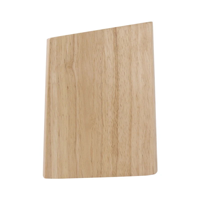 2024 best selling 6pcs kitchen knife wooden block set rubber wood handle
