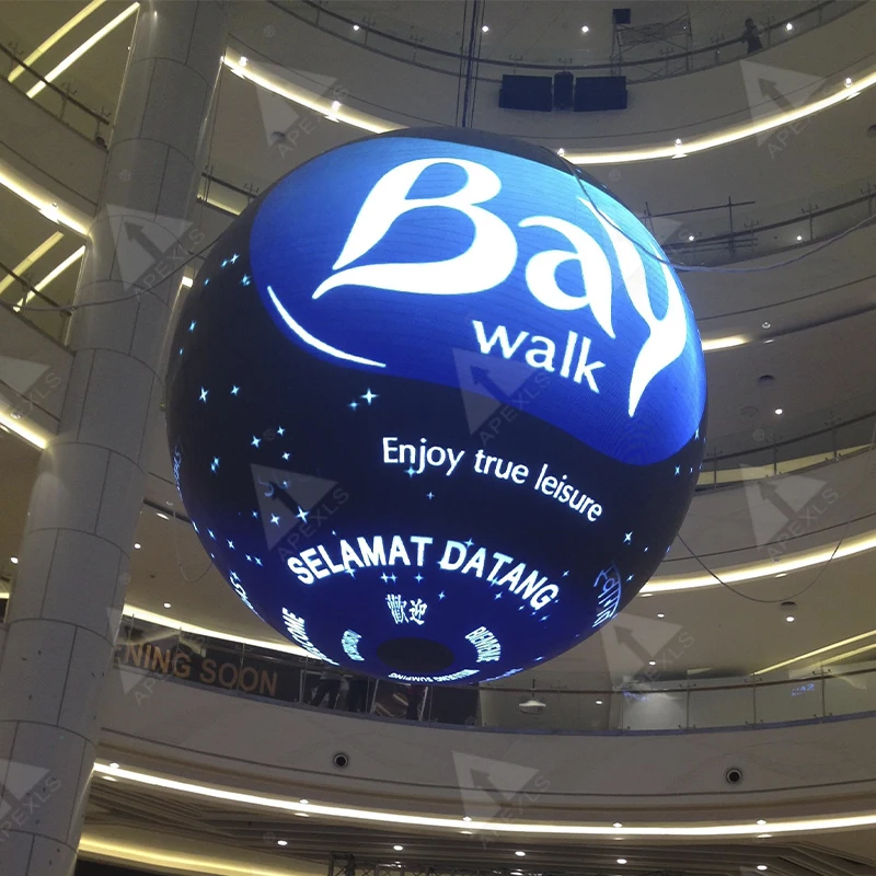 Apexls P1.87 P2 P2.5 P3 P4 P5 P6 P8 P10 Indoor Outdoor Sphere Led Display Screen