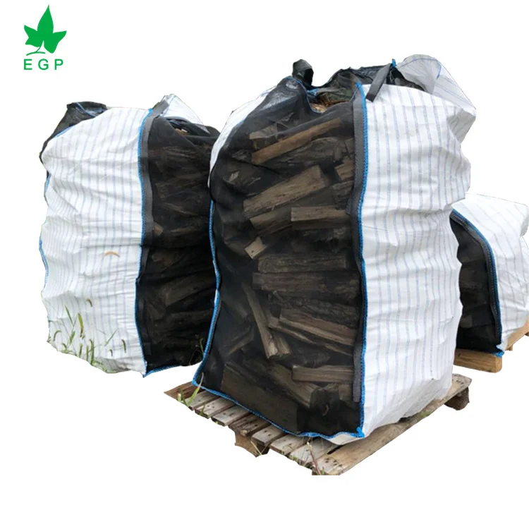 EGP  Customizable1 ton for firewood breathable bag Breathable FIBC 1500KG Crops Firewood Packaging Big Mesh Bags