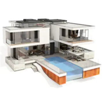 Special prefabricated villa light steel villa modular big house prefab villa usa sell