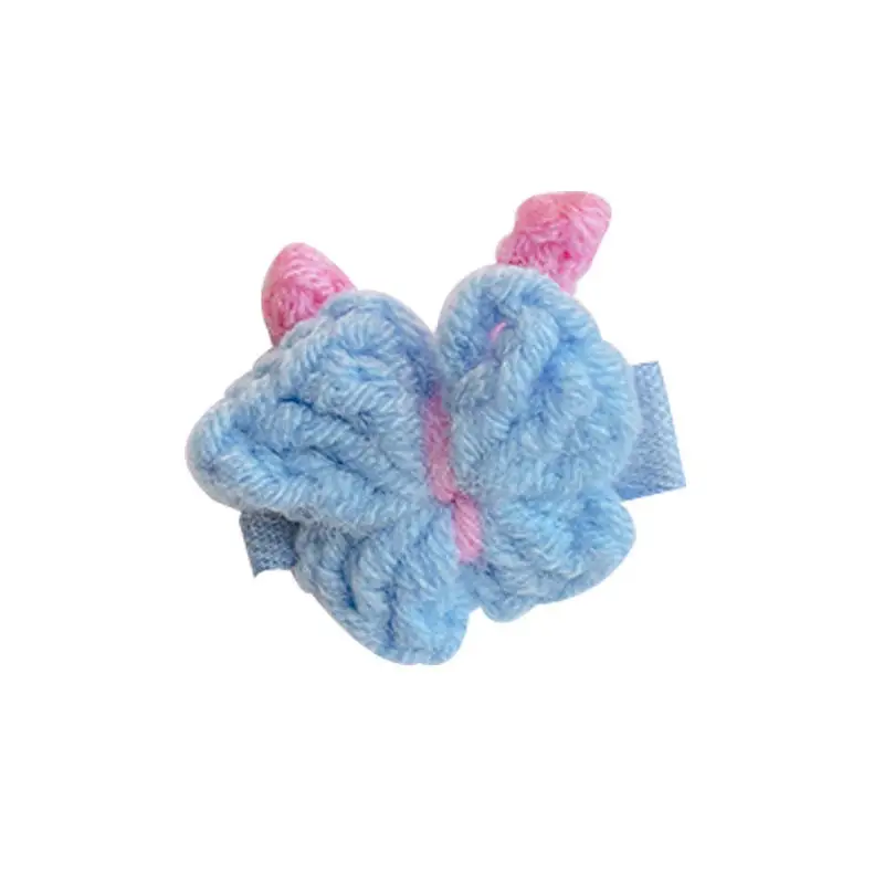Hair clip of Bowknot of Coloured Wool South Korea New Acts Role of Lovely Contracted Bag Edge Hair Clip