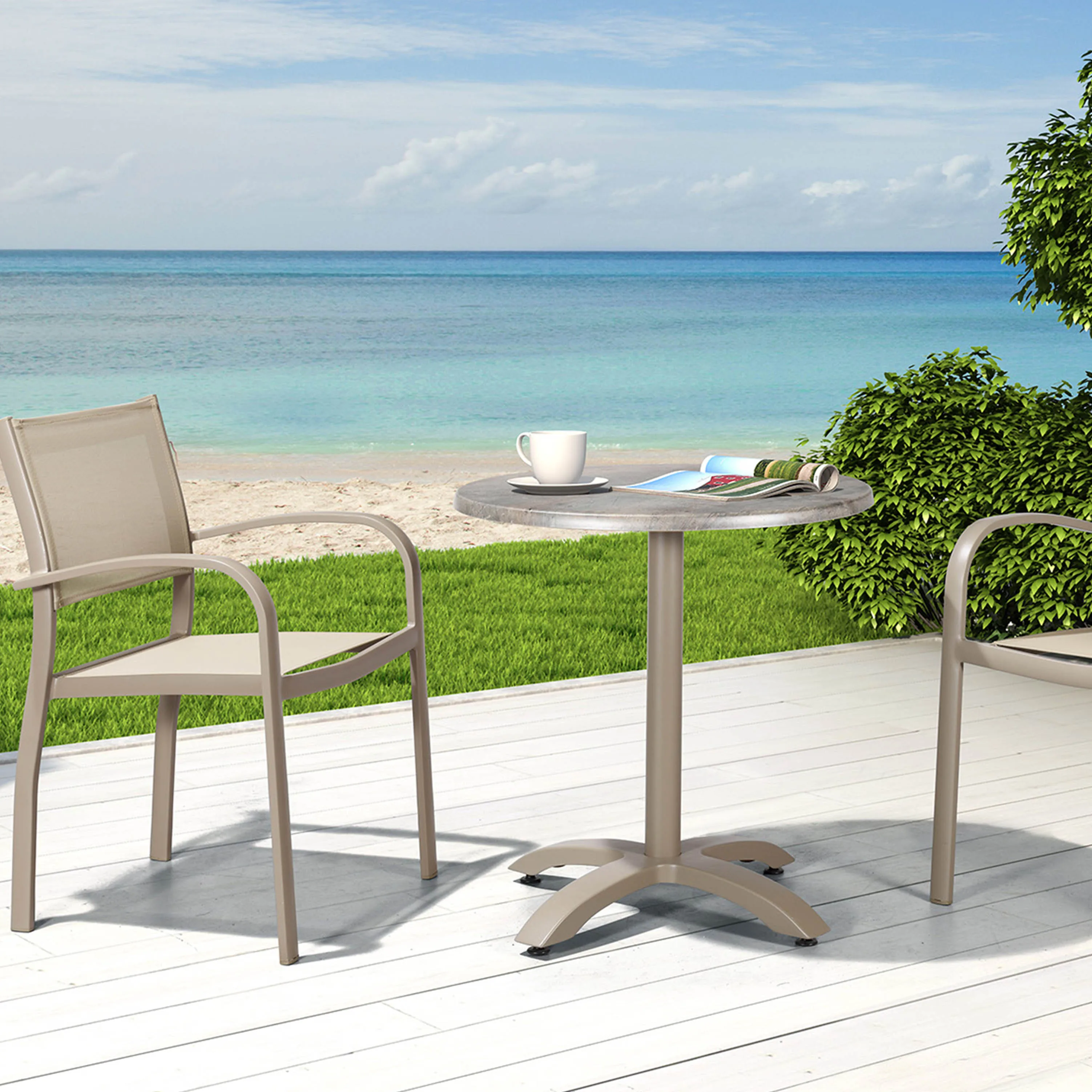 Современный прочный садовый стол Премиум-Качества, уличный круглый стол для ресторана