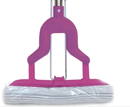 Stainless Steel Pole Handle Removable Magic Wash Mop Water Squeeze Cleaning Mop