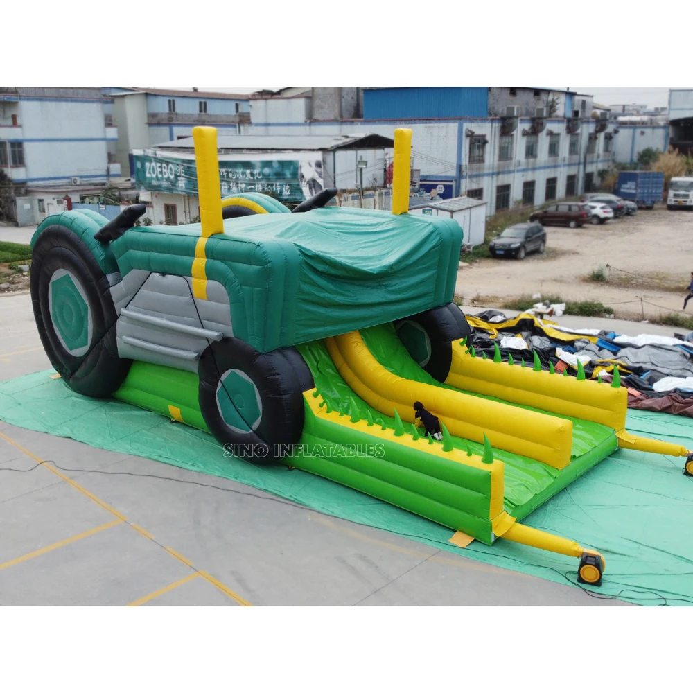 15x6 метров, гигантский надувной трактор коммерческого класса, горка для детей и взрослых из сверхпрочного материала от Sino, надувные лодки