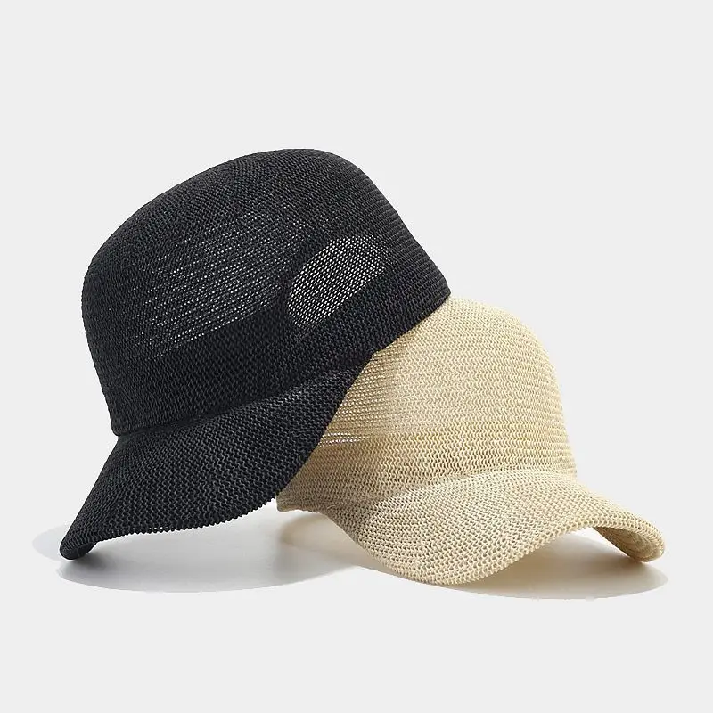 High Quality Unisex Casual Adjustable Breathable Straw Baseball Cap Straw Hat With Custom Logo Straw Baseball Hat