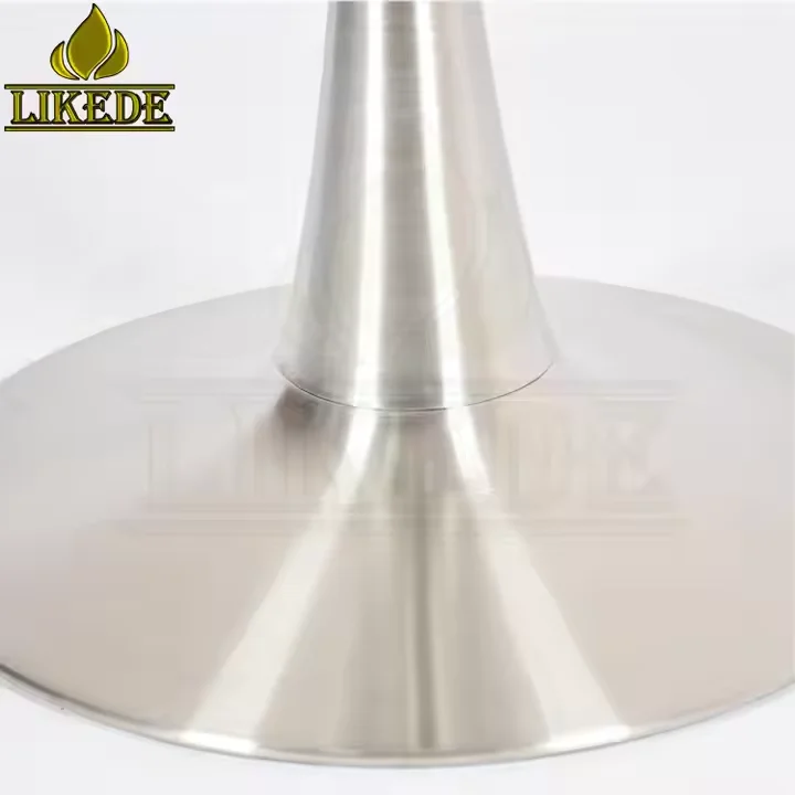 Detachable Stainless Steel round Trumpet Tulip Glass Table Leg Modern Furniture Legs