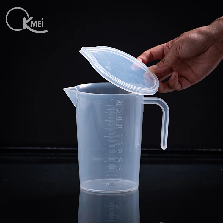 Transparent 250ml 500ml 1000ml 2000ml 3500ml 5000ml Plastic Measuring Cups With Lids