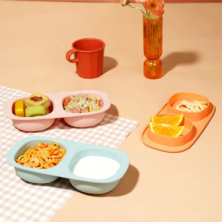 Phanpy New Kids Silicon Feeding Seal Bowls Sets Baby Bowl Bpa Free Suction Plates Multi-Functional