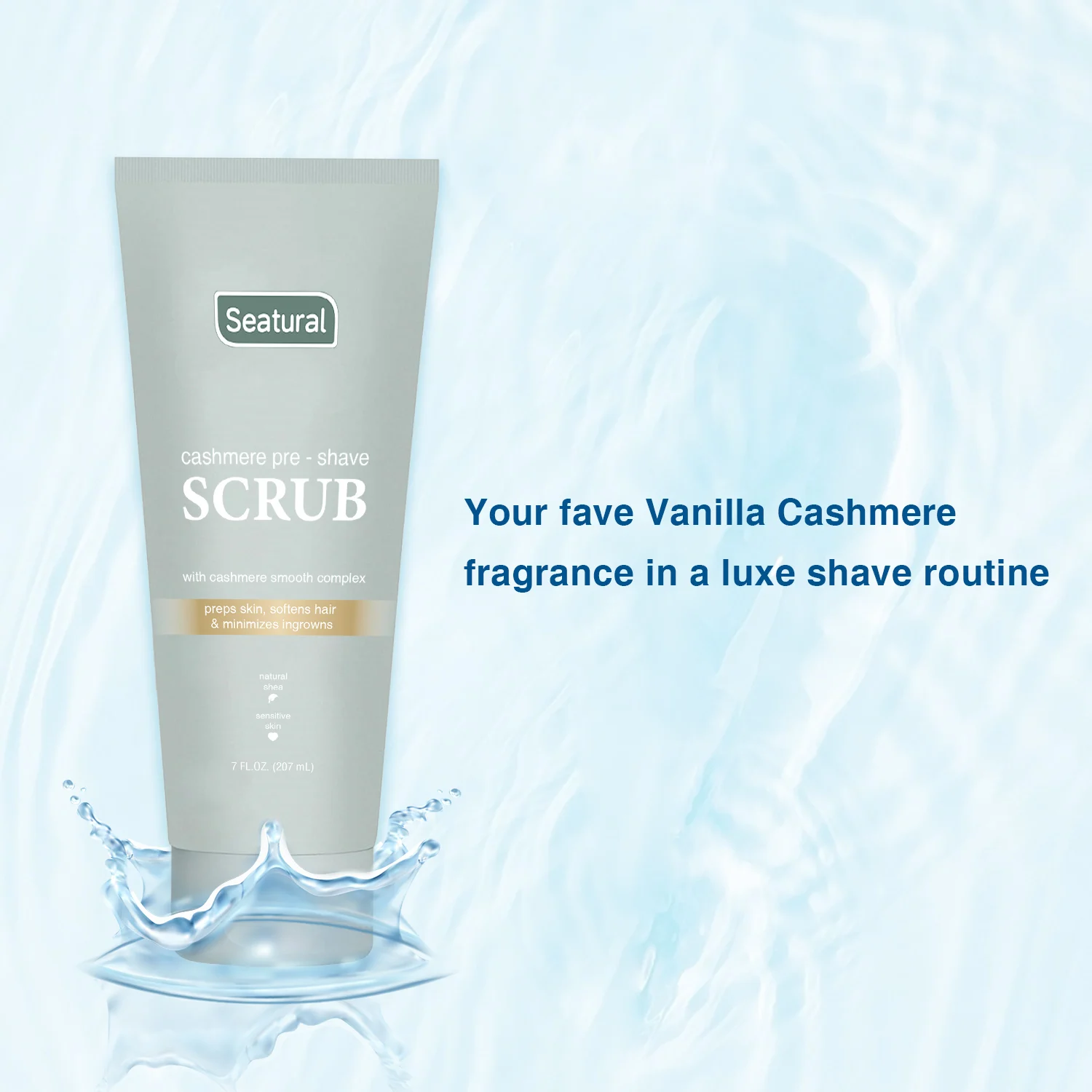 Private Label Organic Vanilla Scented Pre-Shave Scrub Exfoliating Body Scrub Essentials for Soft, Smooth