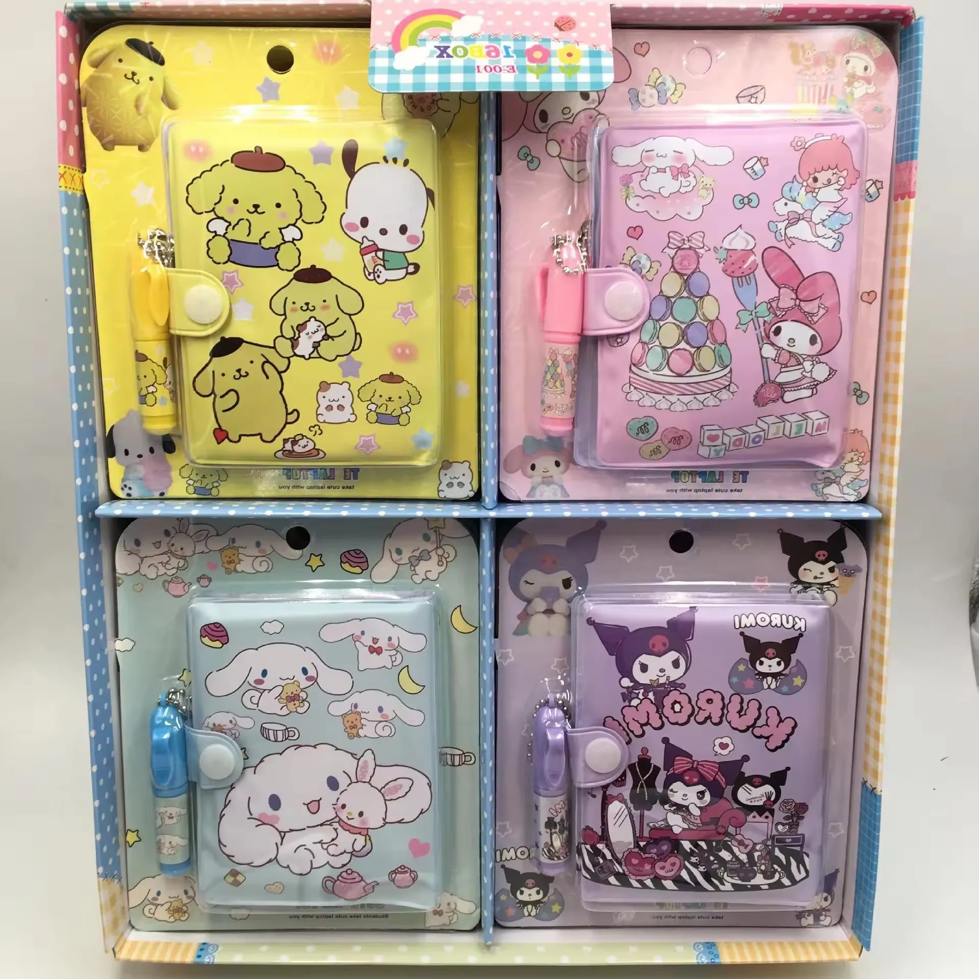 My melody Padlock notebook Student Ledger with Pen  Coil notebook Student Cinnamoroll anime notebook