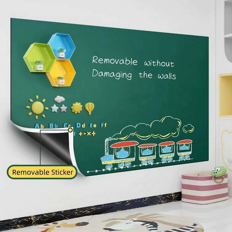 Magnetic Wallpaper With Whiteboard Markers, Peel and Stick Dry Erase Whiteboard Sheet Magnet For Office School Home