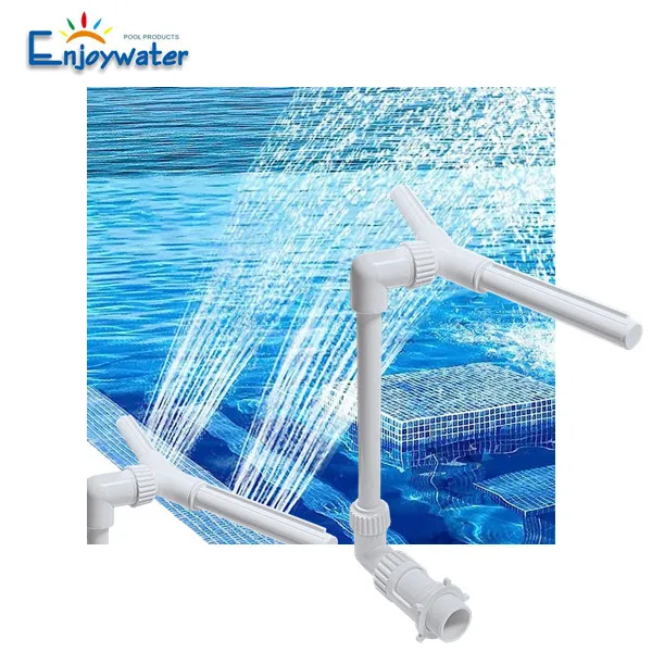 Pool Water Fountain Dual Spray Adjustable Waterfall Pool Cooling Sprinkler Double Nozzle for Above Ground Ingound  Pool and