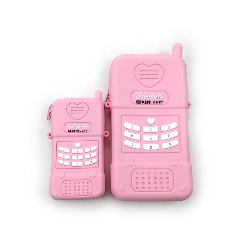 Mini Cute Kids Felt Coin Purse Custom Silicone Coin Purse Mobile Phone Shape Silicone Coin Purse
