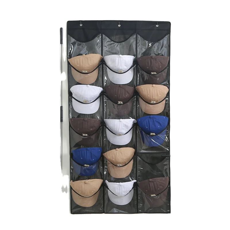 Hat storage hanging bag household baseball cap storage artifact thickened non-woven fabric multi-layer display rack on door