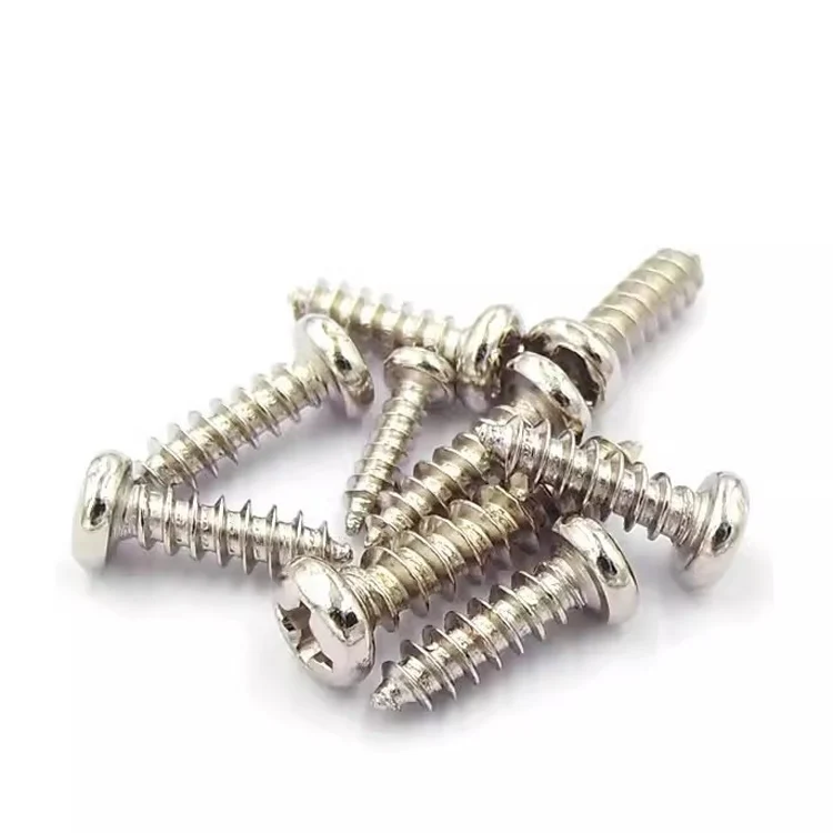 Nickel plated steel phillips pan head Self Tapping wood Screws