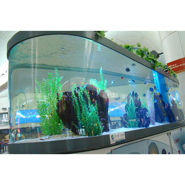 Big Fish Tank Aquarium Custom Sizes Acrylic Glass Panel Made Artificial Aquarium Fish Tank