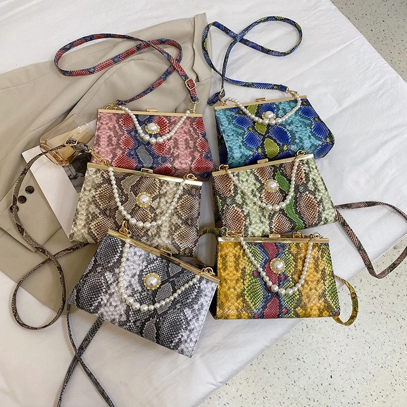 Wholesale snakeskin ladies bags famous brands small purses designer handbags women shoulder bag