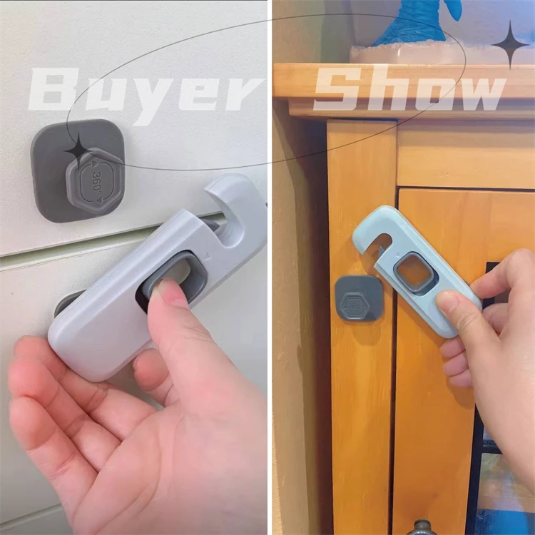 Certificated-Adhesive Cabinet Fridge Drawer Lock Children Security Products Baby Safety Lock products babies