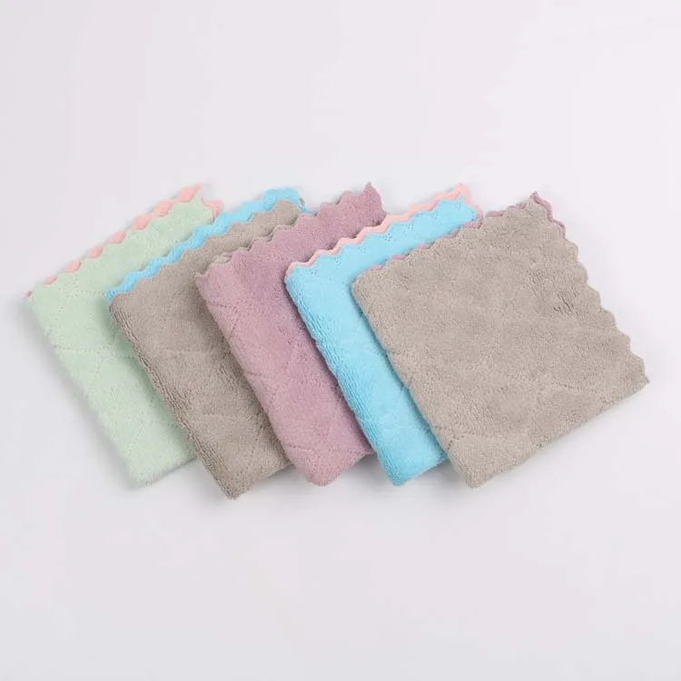 China Wholesale Microfiber Cleaning Towels, Sew Edge , Edgeless All Home Hotel Kitchen Microfiber Cleaning Square Towel