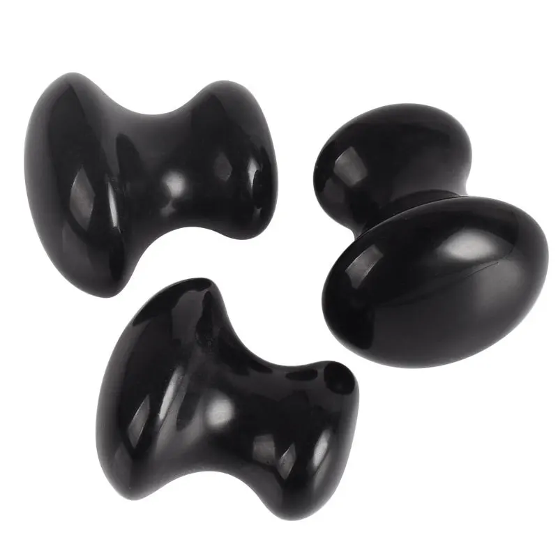 Hot Sale Black Obsidian Mushroom Facial Massager