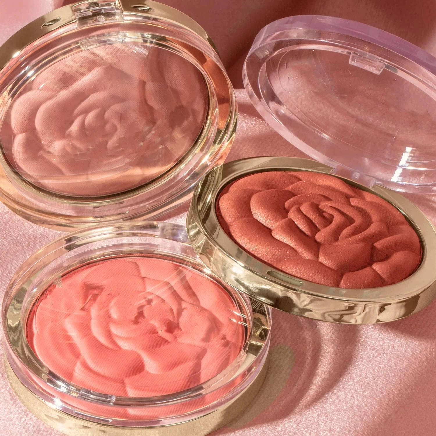 Hot Sales Natural And Gentle Cosmetics Rose Petal Blush Powder Relief Carmine Highlight Face with Matte or Shimmery Color